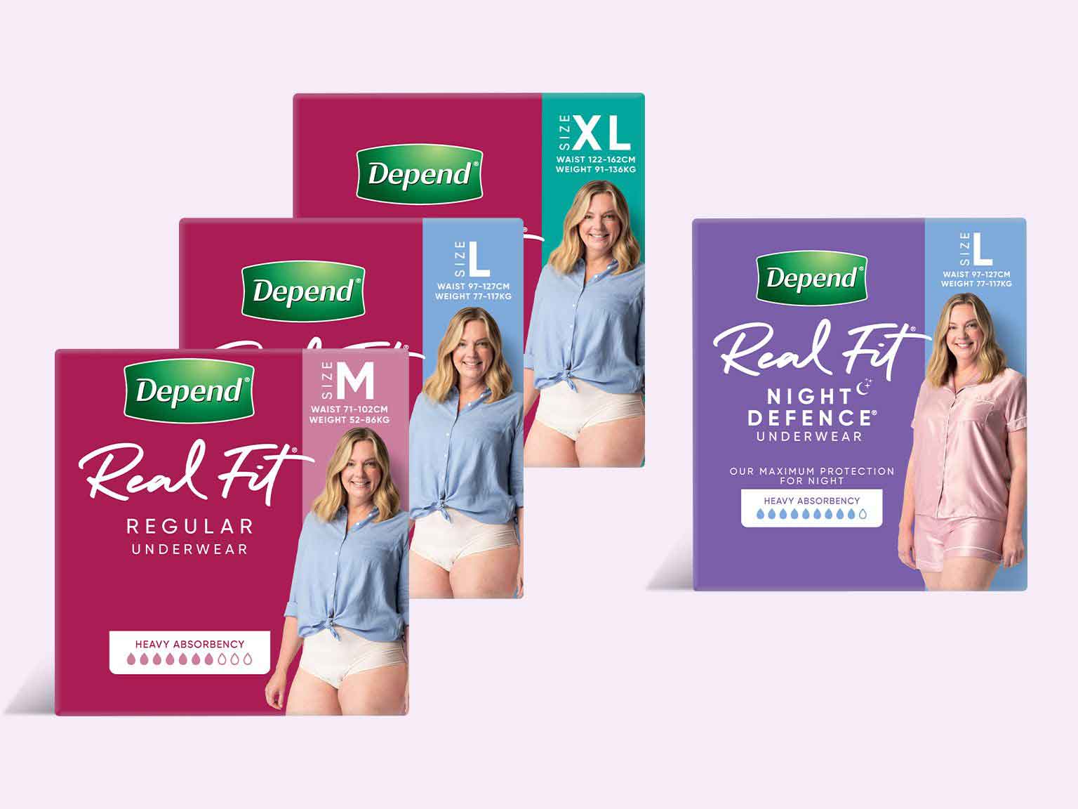 Depend® Real Fit® Regular Underwear for Women Depend NZ